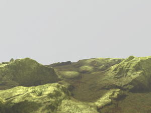 mossy rock terrain 3D Model