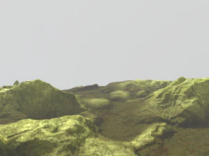 mossy rock terrain 3D Model