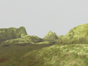 mossy rock terrain 3D Model
