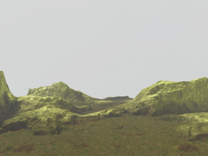 mossy rock terrain 3D Model