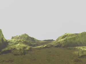mossy rock terrain 3D Model