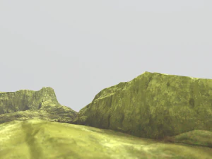 mossy rock terrain 3D Model