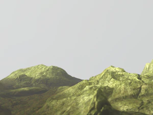 mossy rock terrain 3D Model