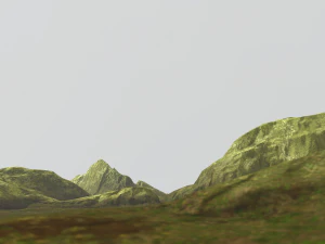 mossy rock terrain 3D Model