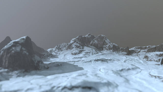 rock terrain under the snow 3D 模型 .c4d .max .obj .3ds .fbx .stl .blend 