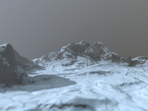 rock terrain under the snow 3D Model