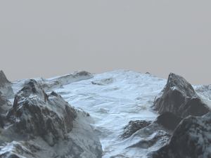 rock terrain under the snow 3D 模型