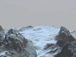rock terrain under the snow 3D Model