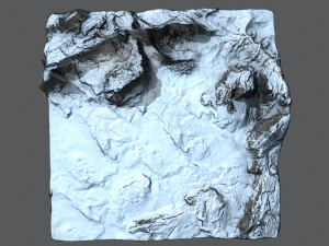 rock terrain under the snow 3D Model