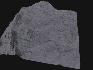 rock terrain under the snow 3D Model