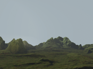 mossy rock terrain 3D Model