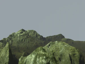 mossy rock terrain 3D Model