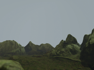 mossy rock terrain 3D Модель