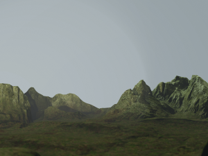 mossy rock terrain 3D Модель