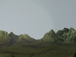 mossy rock terrain 3D Model