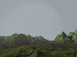 mossy rock terrain 3D Модель