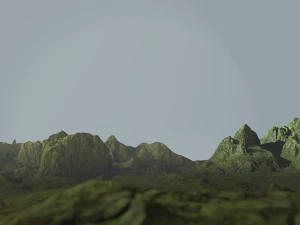 mossy rock terrain 3D Model
