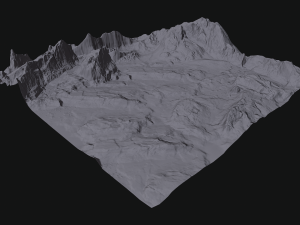 mossy rock terrain 3D Модель