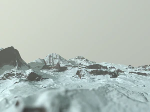 снежная местность 3D Модель