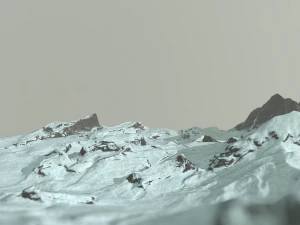 снежная местность 3D Модель