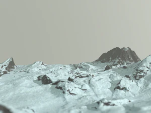 снежная местность 3D Модель