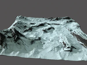 снежная местность 3D Модель