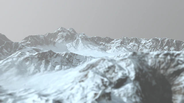 snow mountains 3D Model .c4d .max .obj .3ds .fbx .stl .blend
