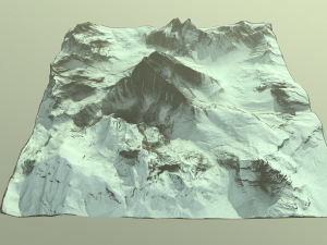 snow mountains Model 3D