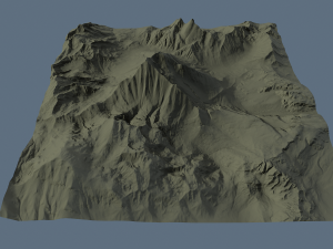 snow mountains Model 3D