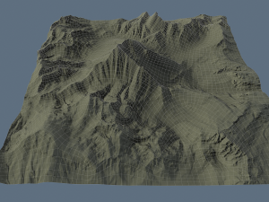 snow mountains Model 3D