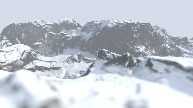 snow mountains 3D Model .c4d .max .obj .3ds .fbx .stl .blend 