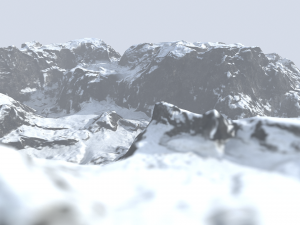 snow mountains Modelo 3D