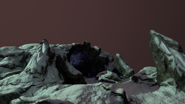 cave entrance with snow Modelo 3D .c4d .max .obj .3ds .fbx .stl .blend 