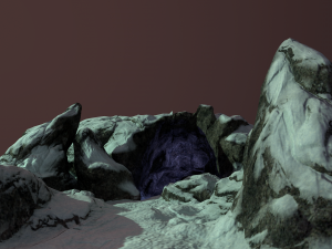 cave entrance with snow Modelo 3D