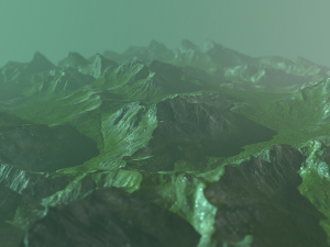 rock terrain with grass 3D Model