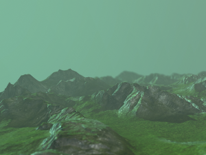 rock terrain with grass Modelo 3D
