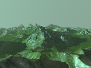 rock terrain with grass Modelo 3D