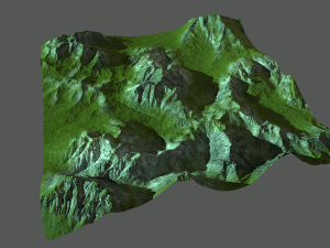 rock terrain with grass Modelo 3D