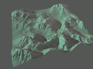rock terrain with grass Modelo 3D