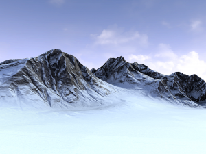snow mountain 3Dモデル