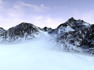 snow mountain 3D 모델