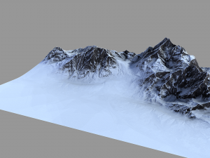 snow mountain 3D 모델