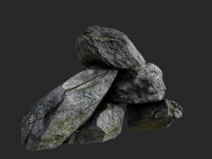 mossy rocks Model 3D