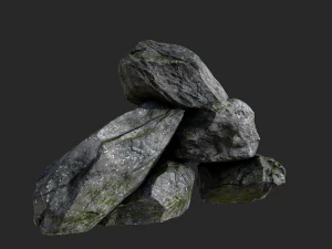 mossy rocks 3D Model