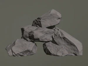 mossy rocks 3D Model
