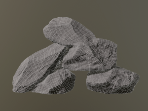 mossy rocks Model 3D