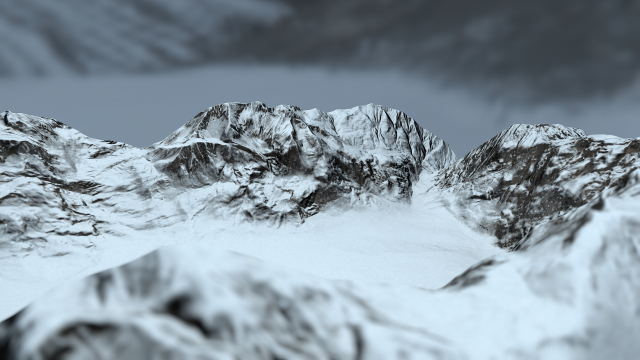 snowy mountain terrain 3D 모델 .c4d .max .obj .3ds .fbx .stl .blend 