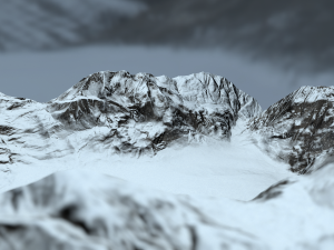 snowy mountain terrain 3D Model