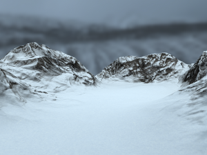 snowy mountain terrain 3D 모델