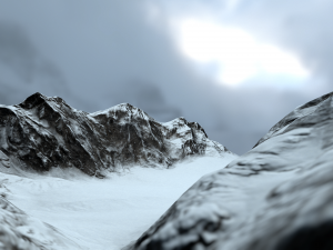 snowy mountain terrain 3D 모델